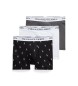 Polo Ralph Lauren Set di 3 boxer in cotone elasticizzato nei colori nero, bianco e grigio.