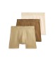 Polo Ralph Lauren Set de 3 calzoncillos bóxer de algodón elástico beige, marrón