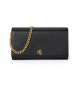 Lauren Ralph Lauren Adair II, sac � bandouli�re moyen en cuir noir
