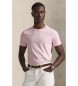 Polo Ralph Lauren Custom Slim Fit stickad T-shirt ljusrosa