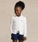 Polo Ralph Lauren Cardigan en coton à torsades blanc