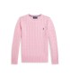 Polo Ralph Lauren Jersey de algodón en punto de ochos rosa