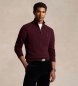 Polo Ralph Lauren Bordo volneni pulover s kratko zadrgo