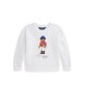Polo Ralph Lauren Sweat-shirt carré en polaire avec Polo Bear blanc