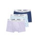 Polo Ralph Lauren Lot de 3 boxers classiques en coton lilas, bleu, marine