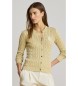 Lauren Ralph Lauren Cardigan en coton en jersey de coton beige écru