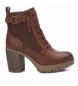 Refresh Ankle boots with buckle -Height heel 8cm- brown