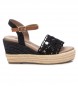 Refresh Sandals 170701 black -Height 9cm