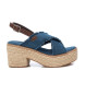 Refresh Sandały 171596 niebieski -Wysokość obcasa 8cm