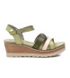Refresh Sandals 171785 green -Height wedge 6cm