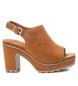 Refresh Brun sandal med ankelrem 171874 - hælhøjde: 8 cm