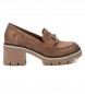 Refresh Loafers med brunt spänne -Höjd 6 cm klack