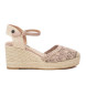 Refresh Espadrilles 171953 taupe -Hhe Keil 8cm