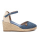 Refresh Espadrillas 171969 blu - Altezza zeppa 7 cm