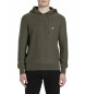 Replay Sweat à capuche en coton kaki tricoté