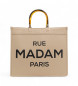 RUE MADAM Borsa tote con icona color talpa