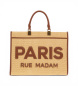 RUE MADAM PARIS Iconique Tote Slamnata rjava torba