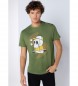 Six Valves T-shirt met grafische korte mouw groen