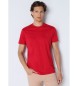 Six Valves Basic-T-Shirt mit kurzen Ärmeln rot