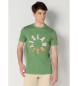 Six Valves Groen T-shirt met korte mouwen