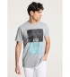 Six Valves T-shirt met korte mouwen en rechthoekig grafisch ontwerp