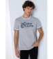 Six Valves T-shirt à manches courtes en jacquard avec élastiques gris