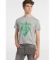 Six Valves Tropical Graphic T-Shirt Komfort Farbe Grau