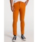 Six Valves Pantaloni chino in raso slim fit arancioni
