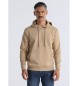 Six Valves Sweatshirt bsica com capuz e bolso canguru bege