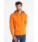 Six Valves Sweatshirt canguru básica com capuz cor de laranja