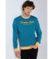 Six Valves Grünes Jacquard-Sweatshirt