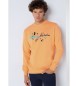 Six Valves Oranje sweatshirt zonder capuchon