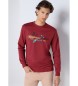 Six Valves Hoodless sweatshirt maroon