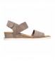 Skechers Sandlias Kiss Taupe do Deserto