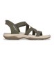 Skechers Chinelos Reggae Slim Stretch Flex sandálias verde azeitona