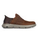 Skechers Garza Gervin Brown Leather Sneakers