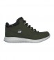 Skechers Ultra Flex Just Chill zielonkawo-brązowe skórzane buty za kostkę