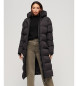 Superdry Long black quilted coat