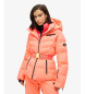 Superdry Luxe coral quilted coat