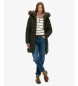 Superdry Fuji Faux Coat ciemnozielony