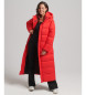 Superdry Langer Steppmantel Cocoon rot