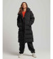 Superdry Long quilted coat with black hood