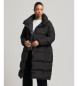 Superdry Quilted Long Coat black