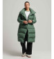 Superdry Green quilted long coat