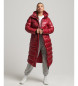 Superdry Long quilted coat XPD Sports red