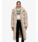 Superdry Abrigo acolchado Hooded Longline beige