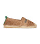 Superdry Alpargatas bordadas de rafia marrn
