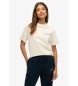 Superdry T-shirt oversize em branco