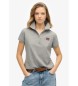 Superdry Polo grafica Ath Essential grigia