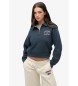 Superdry Bluza Athletic z kołnierzykiem, granatowa
